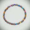 Pulsera elástica con piedras naturales hematita tornasol