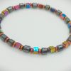 Pulsera elástica con piedras naturales hematita tornasol