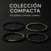 Pulsera elástica con piedras naturales hematita tornasol