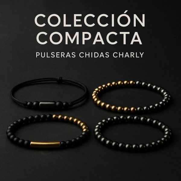 Pulsera elástica con piedras naturales hematita tornasol