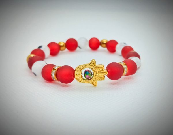 2025/08/1001150886.jpg Pulsera triple protección con mano de Fátima en chapa de oro