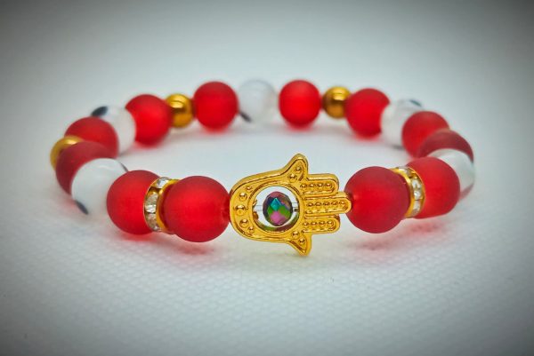 2025/08/1001150890.jpg Pulsera triple protección con mano de Fátima en chapa de oro