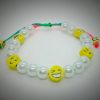 Pulsera ajustable de perlas artificiales y emojis