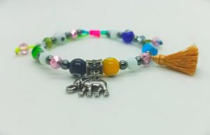 2026/01/1002486513.jpg Pulsera ajustable de ojos turcos, cristales facetados, hematitas y dije de Elefante plateado